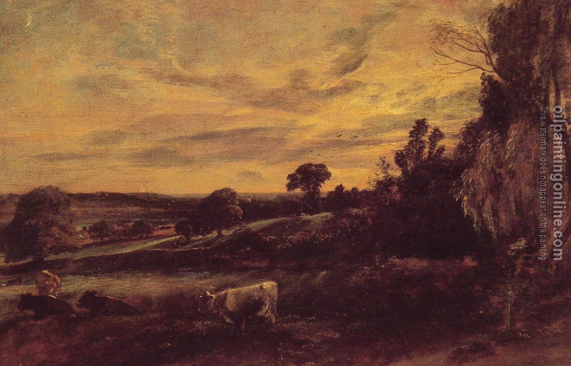 Constable, John - Landscape Evening